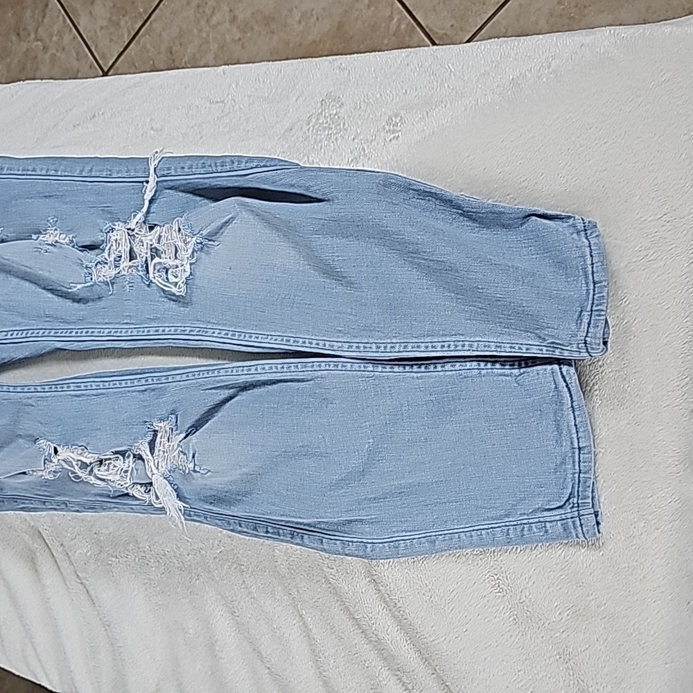HOLLISTER | Men’s Advanced Stretch Skinny Ripped Jeans Light Wash Distressed - Picture 3 of 12